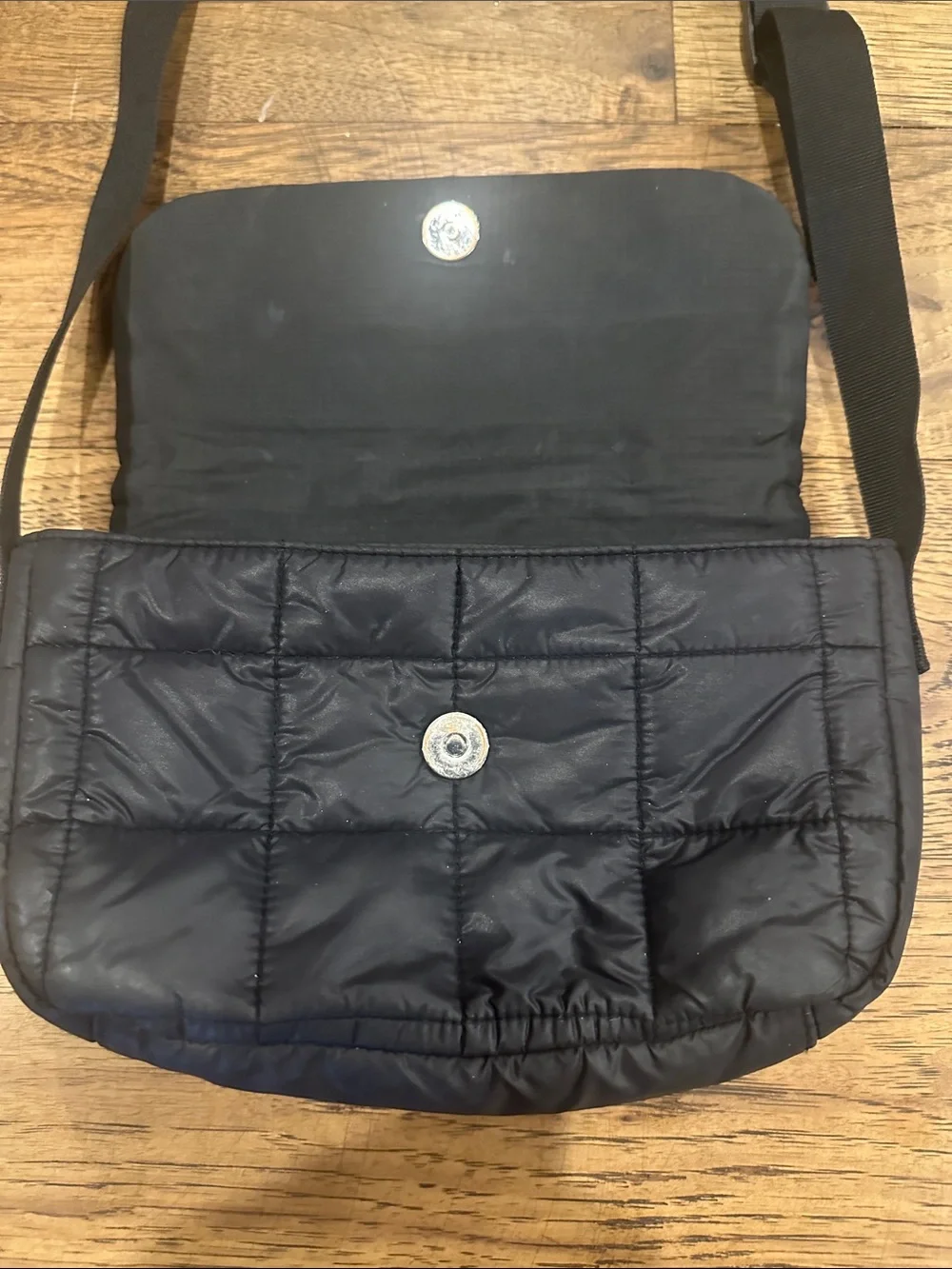 UGG Black Quilted Messenger Crossbody Bag